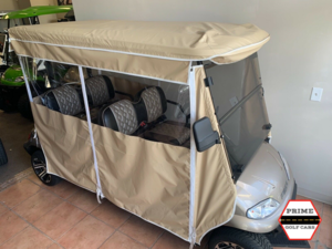 golf cart enclosure, advanced ev enclosure, golf cart rain enclosure