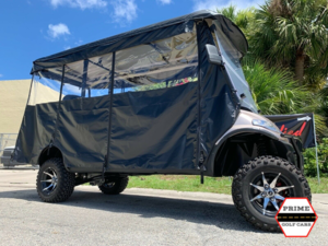 golf cart enclosure, advanced ev enclosure, golf cart rain enclosure